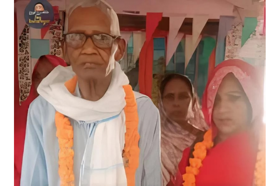 Sangaruram's first wife died a year ago. He was living alone and earning his living through farming, having no children.