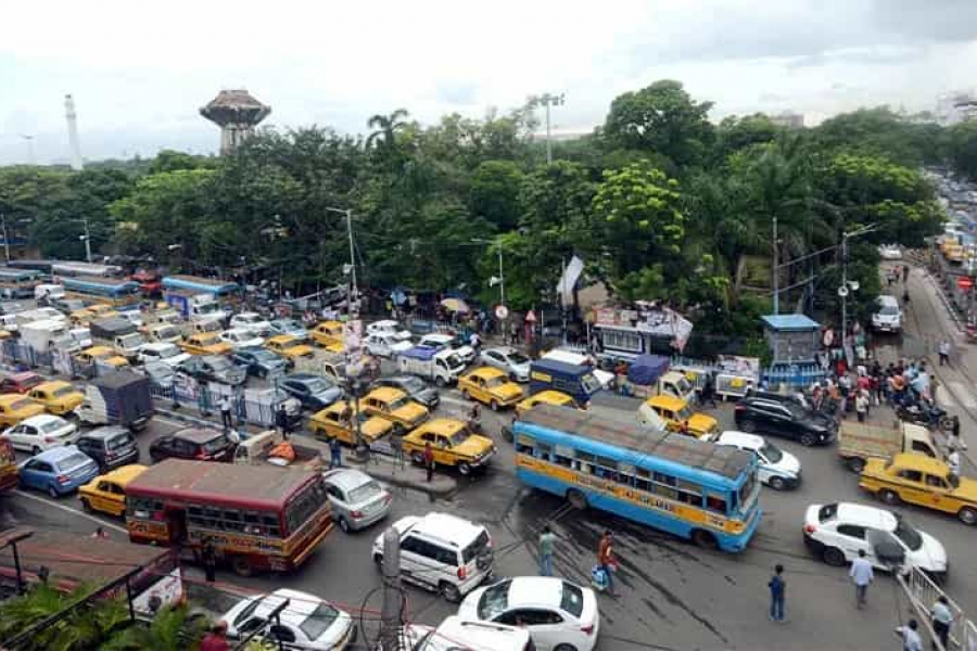 Chief Minister Mamata Banerjee started a procession from Dharmatala on Tuesday afternoon to pay homage to the statue of Babasaheb Ambedkar.
