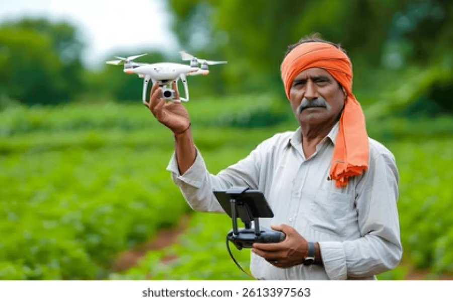 A big step forward in modern technology in agriculture. For the first time in Arambagh, a state-of-the-art agricultural drone was handed over to a farmer at the initiative of the Panchayat Samiti. The farmers are naturally happy to get this drone with government subsidy.
