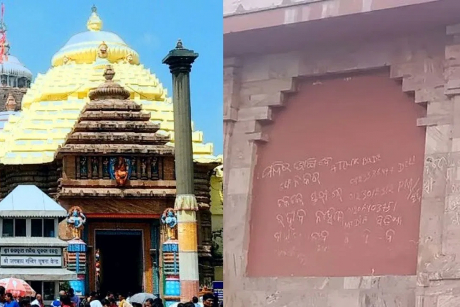 'Migrants will destroy Jagannath Temple in Puri', a threat written in large letters on the temple!