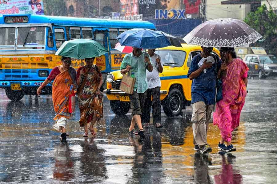 Rains will continue across the state before the Puja, but not all places will get wet at the same time.