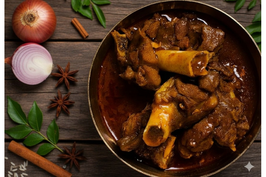 Mutton has a long history in Bengali cuisine. The word 'mutton' brings to mind a smoky, braised pot of meat.