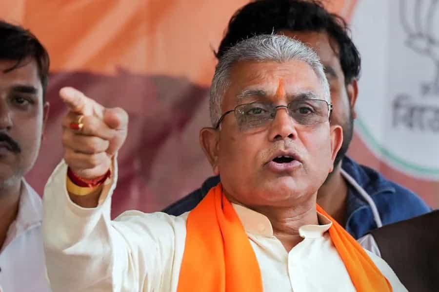 BJP leader Dilip Ghosh targeted the state government and the Trinamool Congress on one issue after another - from the deterioration of law and order in Murshidabad