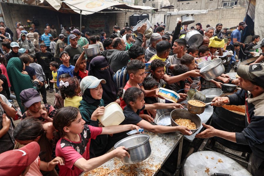 Food shortages on Gaza streets, relief bags being dropped from the sky
